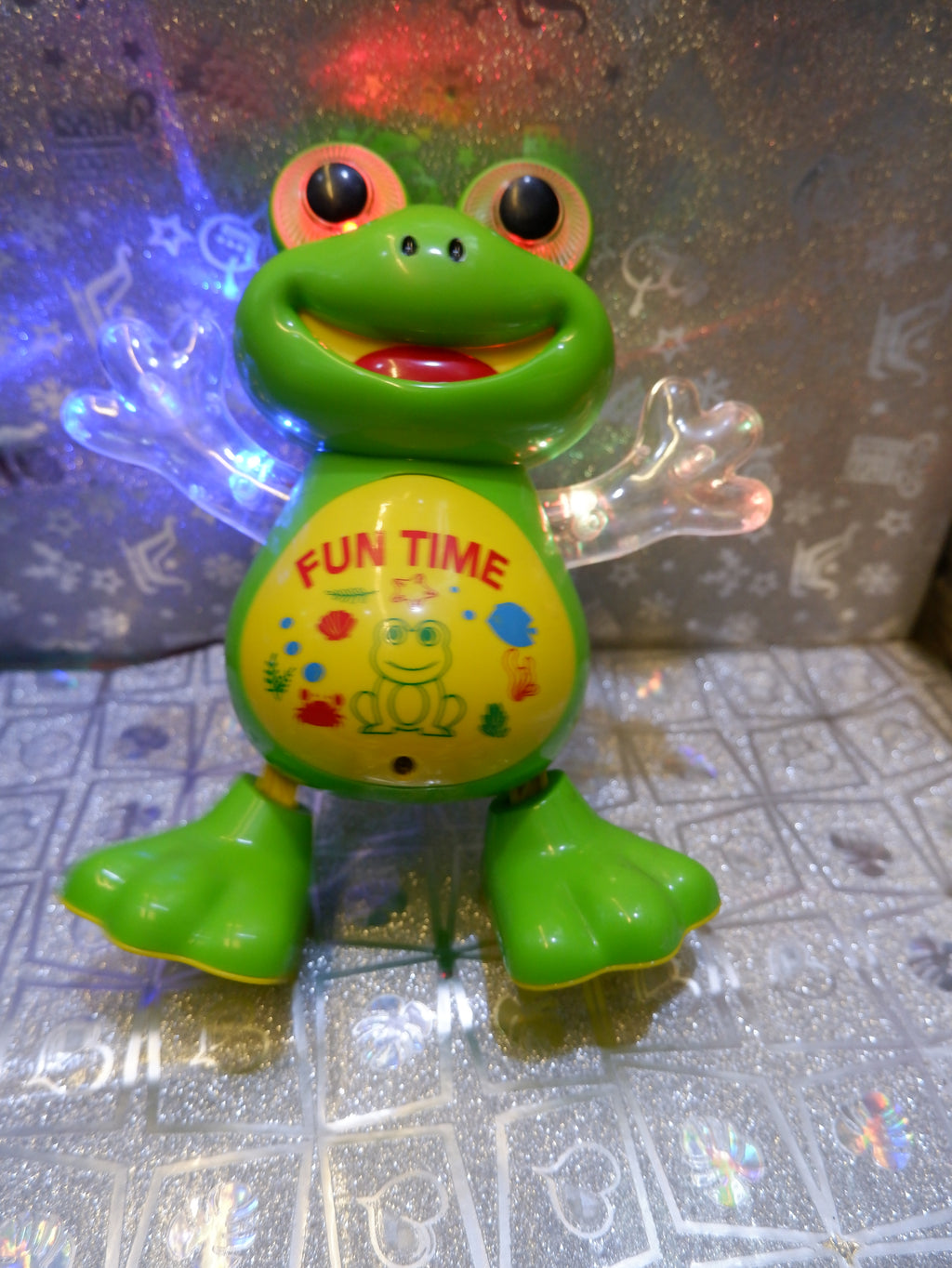 musical light-up toy frog.