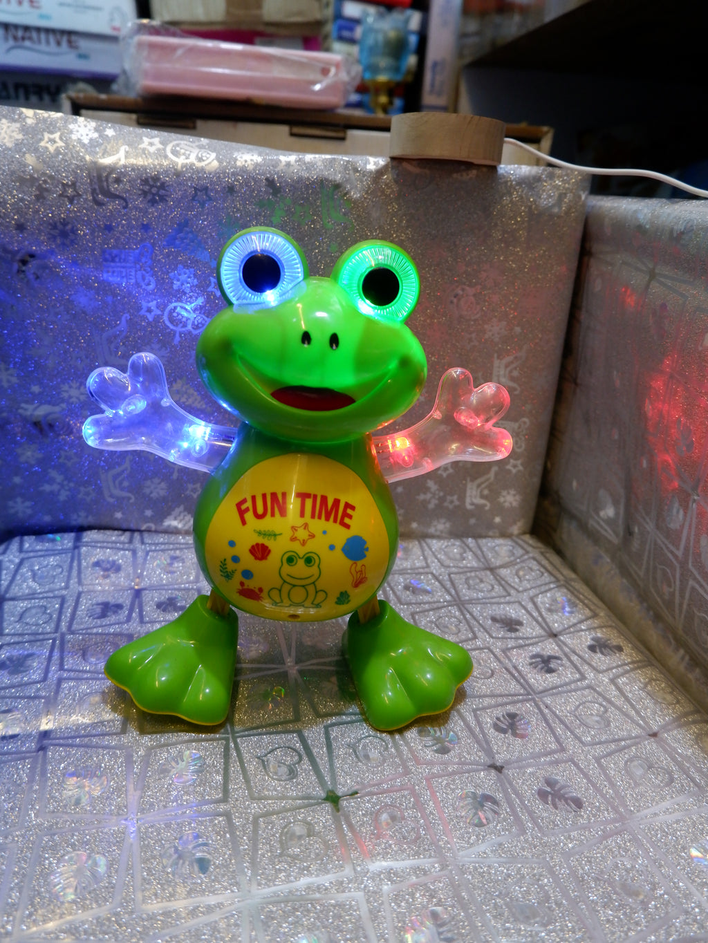 musical light-up toy frog.