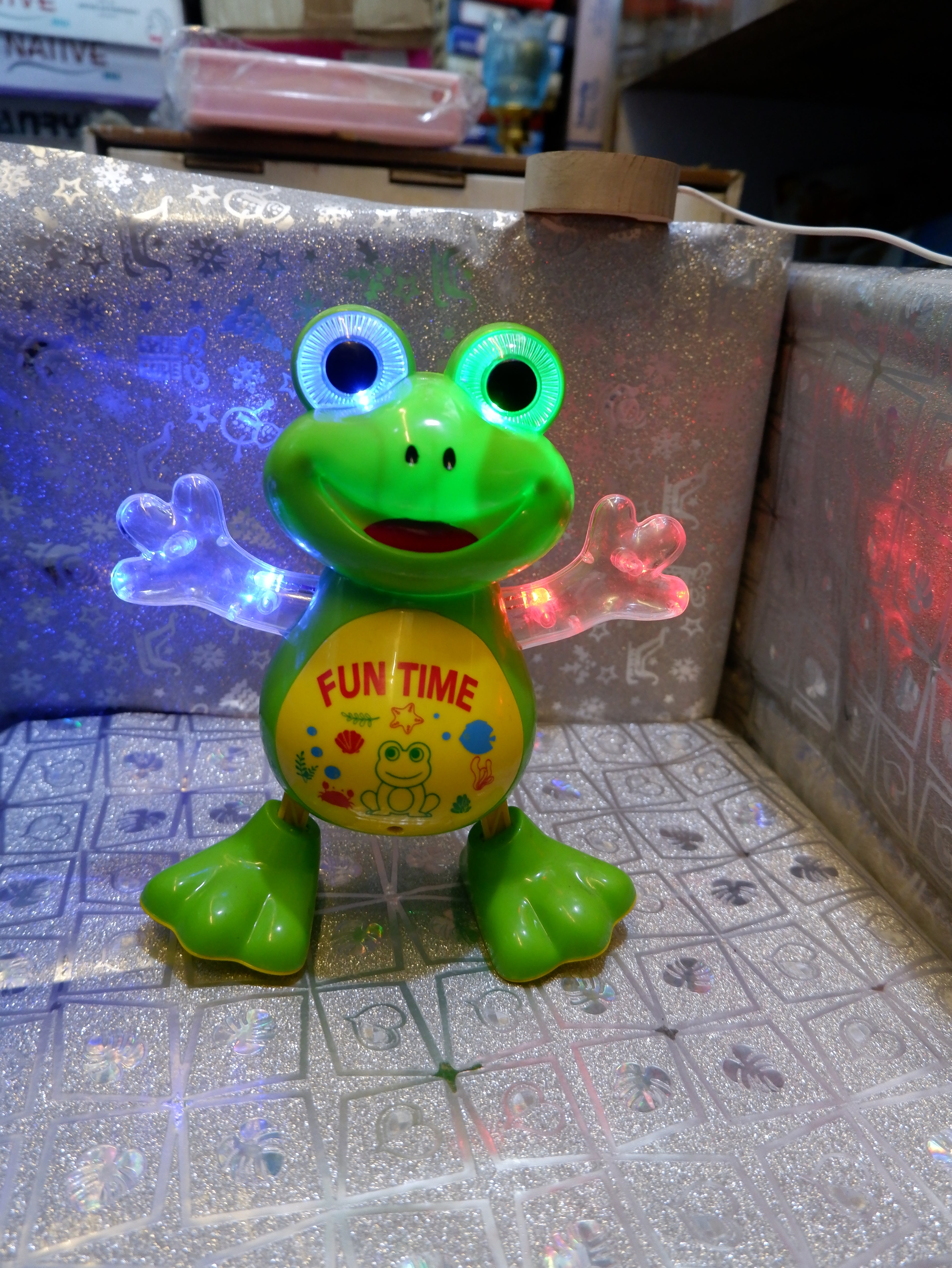 musical light-up toy frog.