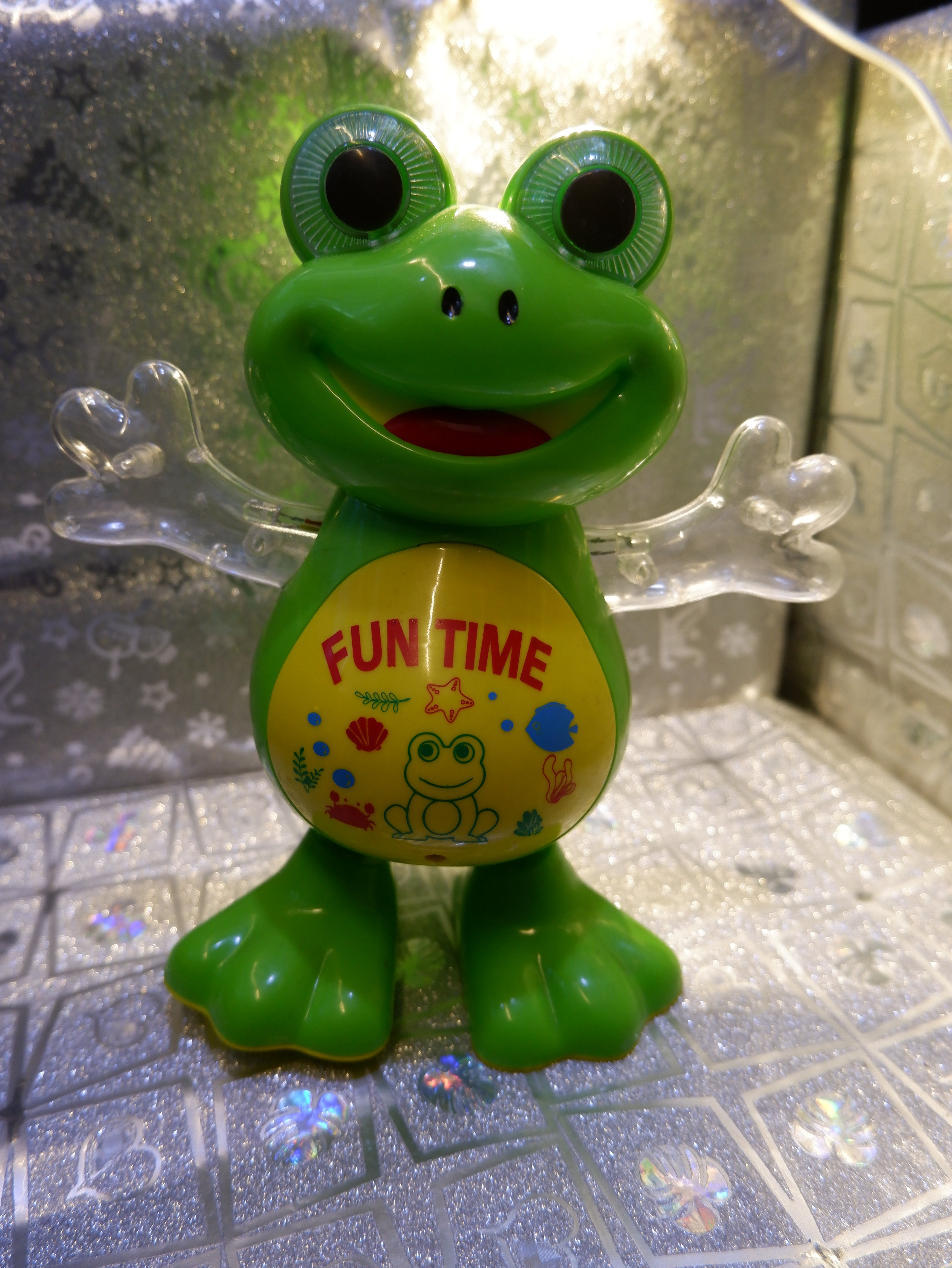 musical light-up toy frog.