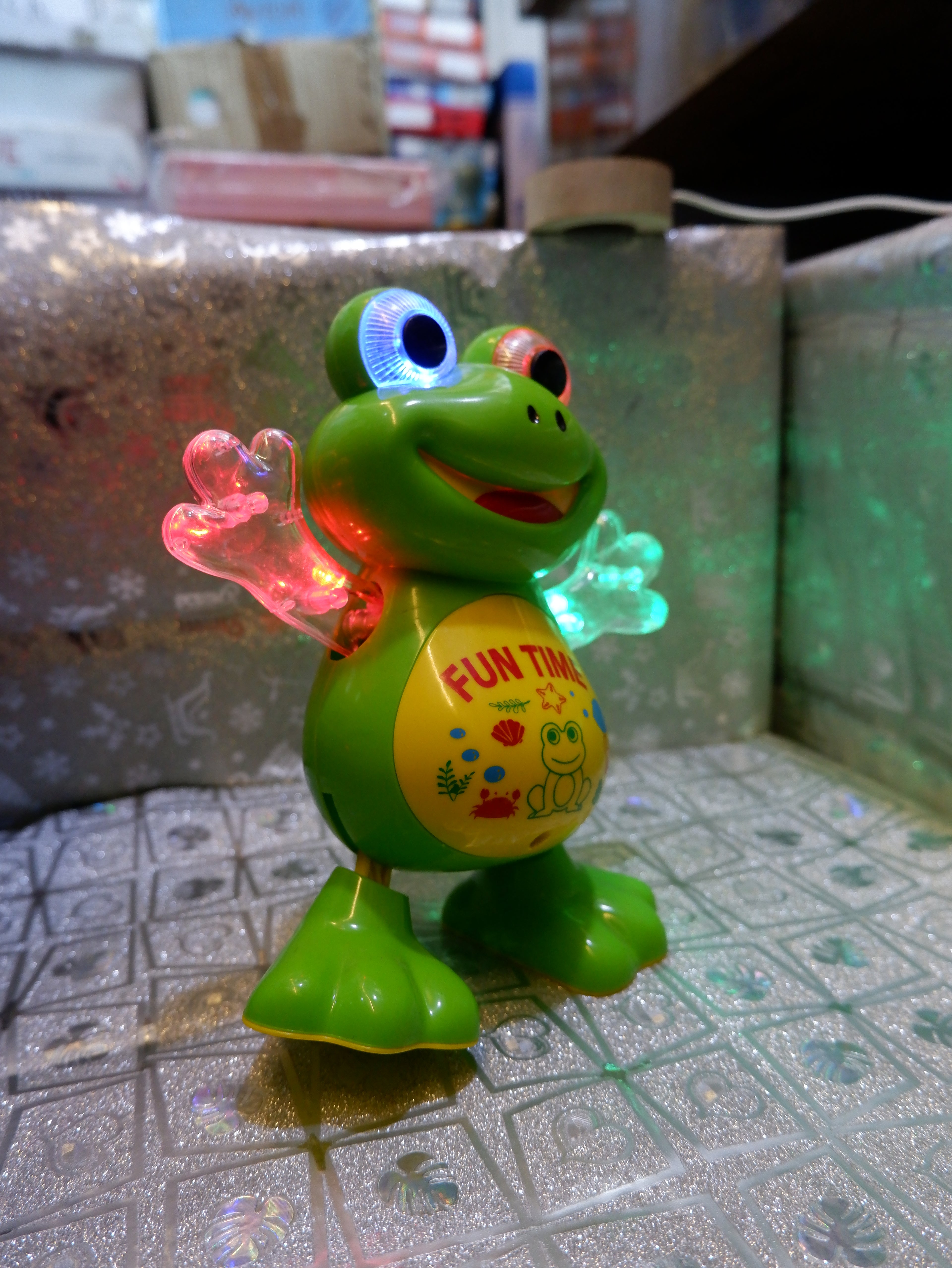 musical light-up toy frog.