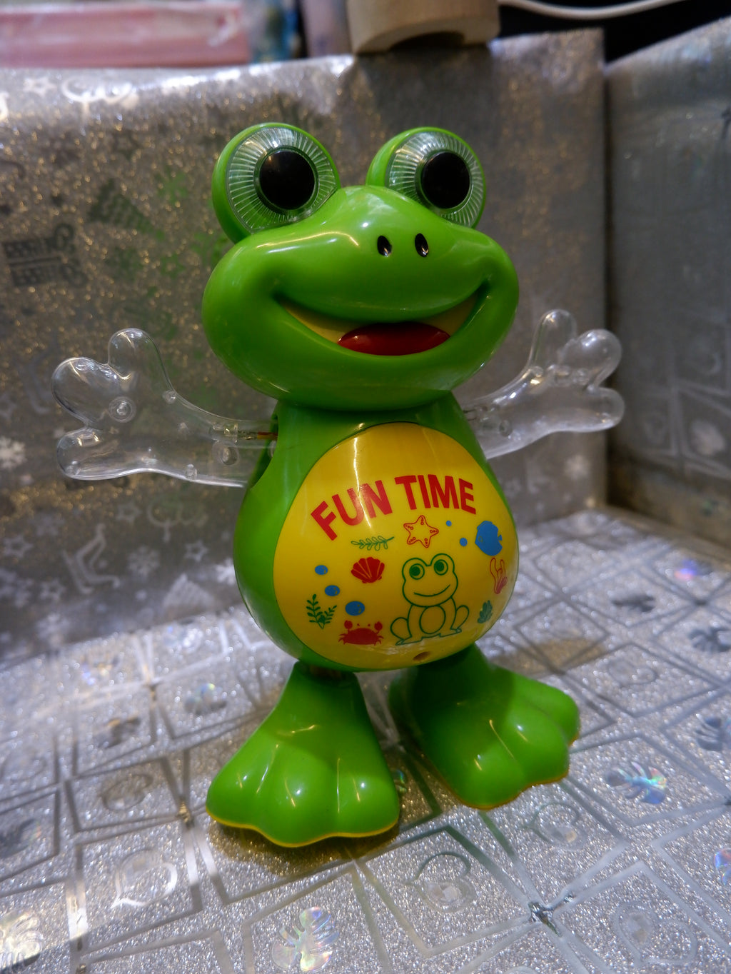 musical light-up toy frog.